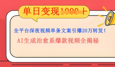 全平台深夜文案新风口：DeepSeek生成百万播放量金句，治愈系内容涨粉速度快4倍-小y轻创
