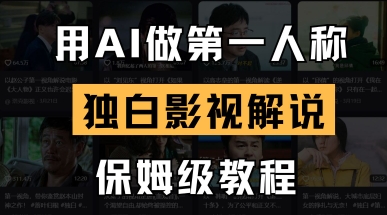 用AI做第一人称独白影视解说，手把手教学，保姆级教程-小y轻创