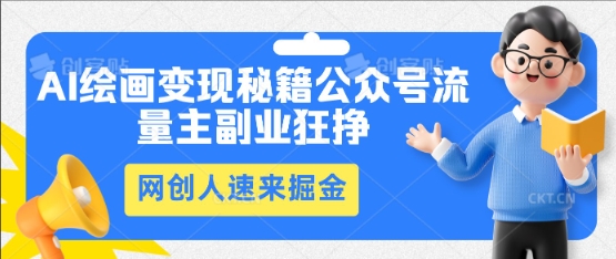 AI绘画变现秘籍:公众号流量主副业狂挣,网创人速来掘金-小y轻创